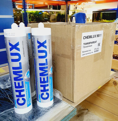 Chemlux 9011 trans однокомпонентный силиконовый аквариумный герметик прозрачный