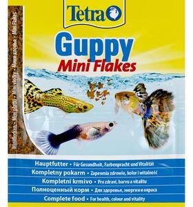 Tetra Guppy Mini Flakes 12 г Корм для гуппи и живородящих хлопья