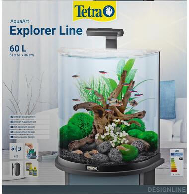 Аквариум Tetra AquaArt LED Explorer Line чёрный на 60 литров