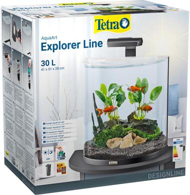 Аквариум Tetra AquaArt LED Explorer Line чёрный на 30 литров