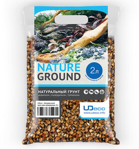 UDeco River Yellow "Жёлтый гравий" 6-9 mm, 2 l